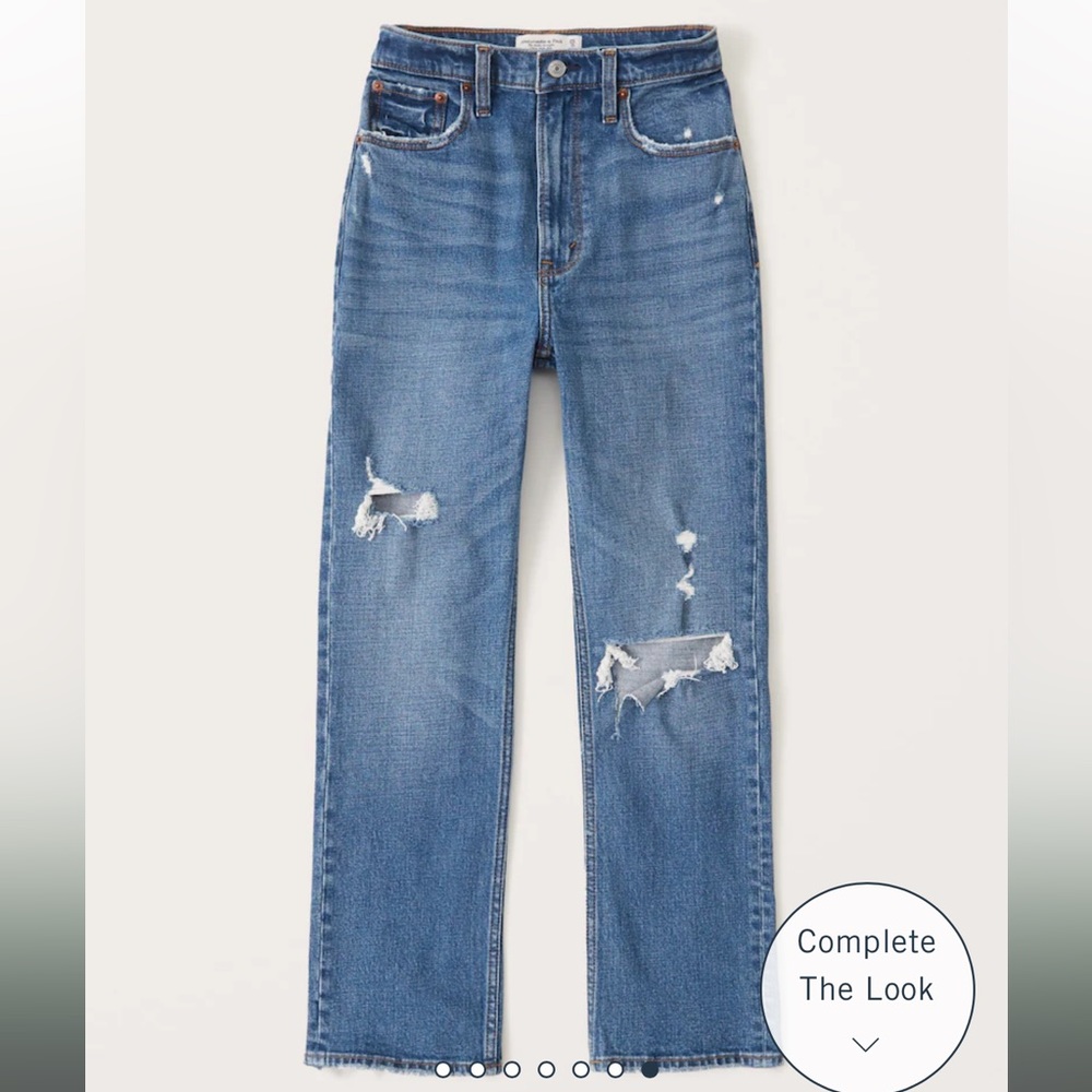 Abercrombie and Fitch Ankle Straight ultra high rise jeans